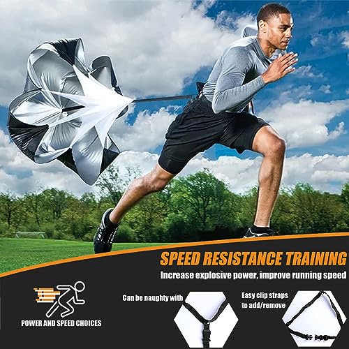 Football Training Equipment | Speed Agility Training Set, Including 1 Agility Ladder, 4 Steel Piles,12 Disc Cones,1 Resistance Umbrella .| for Athletes/Sports Including Football & Basketball - color: blue