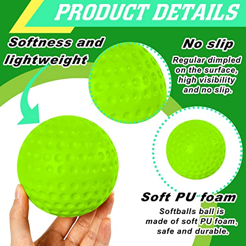 Deekin 24 PCS Pitching Machine Softballs, Dimpled Softballs, Practice Foam Sport Pitching Machine Professional Ball for Hitting and Fielding Practice, 2 Dozen