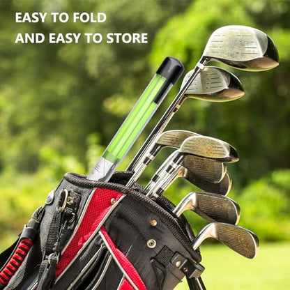 Golf Alignment Stick - Golf Sticks Alignment Aid 48" Golf Alignment Rods 2 Pack for Aiming, Putting, Full Swing Trainer, Posture Corrector Golf Training aid with Clear Tube Case