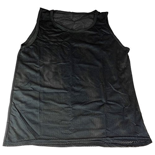 BlueDot Trading Adult & Youth Scrimmage Training Vests for Soccer, Basketball & More – Available in 1, 6, 12, 24 Packs - color: Black, style: Youth 6 Pack