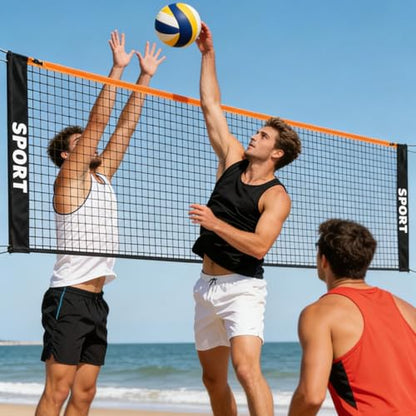 Badminton Net Portable,Foldable Height Adjustable Weatherproof - Tennis Net Outdoor Games | for Kids Adults Sports Training Practice Beach Court Driveway Park Playground Outdoor - size: 4.1m