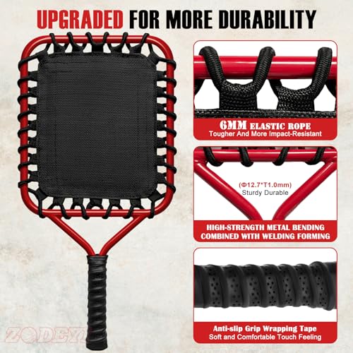 Baseball Racket for Fly Balls, Grounders, and Line Drives - Softball/Baseball Fungo Bat for Coaches and Parents to Help with Auxiliary Training - Attach a Racket Bag and Winding Tape - color: Red