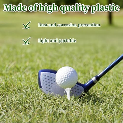 30 PCS Plastic Golf Tees - 3 1/4'' Long Golf Tees - Enhanced Durability & Stability, Designed to Reduce Friction and Side Spin- 4 Prongs Plastic Tees, Reusable