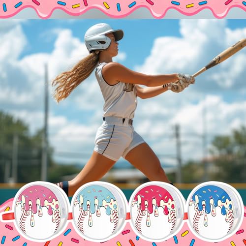 Reginary 12 Pcs Ice Cream Drip Baseball Cosmetic Bag Gifts Accessories for Makeup Bags PVC Clear Cheer Base Ball Snack Goodies Case Toiletry Zipper Pouch Waterproof Travel for Baseball Team Gift - style: Ice Cream Print