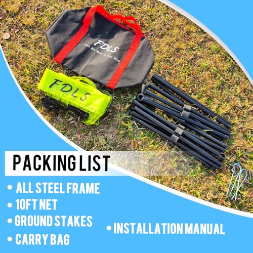 FDLS 5FT/10FT Portable Small Pickleball Net for Driveway Backyard,with Carry Bag for Indoor Outdoor, for All Levels, Easy Set up - style: 10FT Green