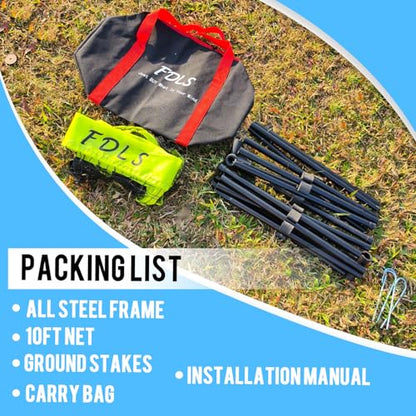 FDLS Portable Small Pickleball Net for Driveway Backyard,with Carry Bag for Indoor Outdoor, for All Levels, Easy Set up - style: 10FT Green