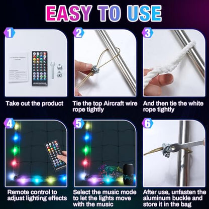 LED Professional Volleyball Net with Steel Cable 31.2x3.3ft Portable Light up Volleyball Net Outdoor with Remote Control Glow in The Dark for Backyard Beach Pool Game Outdoor