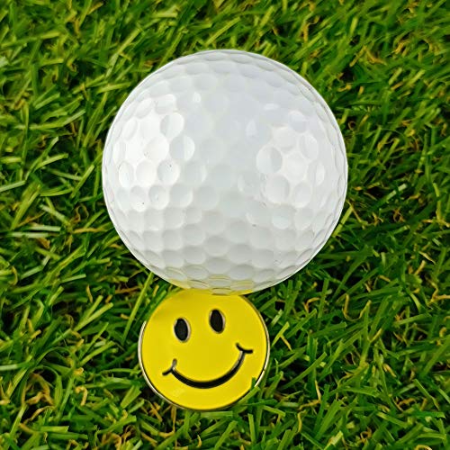 Golf Ball Markers with Hat Clips Value Sets for Men Women Golfer, Removable Attaches Easily to Golf Cap Premium Gifts - color: clover face