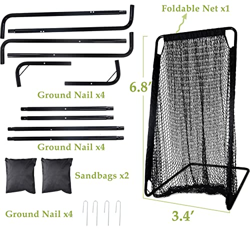 Football Kicking Cage: Quarterback Training Net for Passing Accuracy, Outdoor Practice for Youth & Adults - size: 6.8FT x 3.4FT