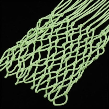 Mini Basketball Net Replacement 5Pcs Glowing Basketball Hoop Rims Net 12 Rings Standard Size Glowing Basketball Net Sun Powered Sports - color: 1276-S-W