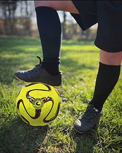 Brasilia Soccer Ball – Professional Training Soccer Ball for Grass Fields – Durable TPU Machine Stitched Soccer Balls – Sizes 2, 3, 4 & 5 – Outdoor Practice & Match Play