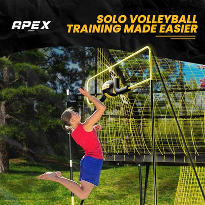 Apex Sports Volleyball Spike Trainer – Adjustable Solo Practice Station for Hitting & Spiking – Durable 25lb Base, Easy Ball Reload – Indoor/Outdoor Training Aid for All Skill Levels