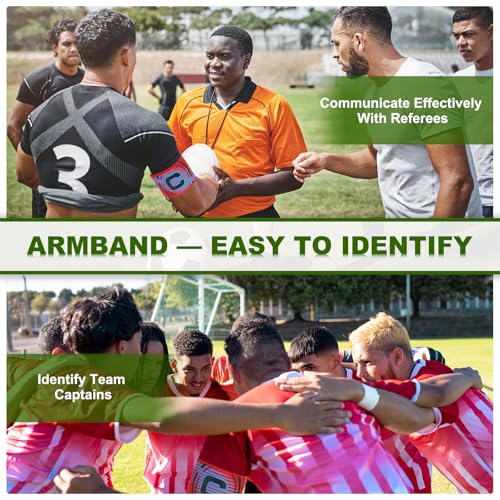 PATIKIL Soccer Captain Armband, Captain Arm Bands for Soccer Elastic Captain C Arm Band Sports Captain Armbands for Youth Adult Football Team Training