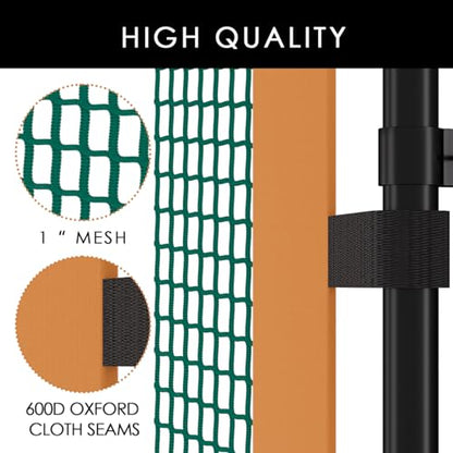 MR Tennis Rebounder 12’x6’, Adjustable Tilt Angle Rebound Net, Multi-Sport Portable Bounce Back Net with Wheels, Rebound Wall for Tennis, Pickleball, Lacrosse, Hockey, Softball & Baseball Training
