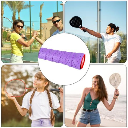 Ymapinc 6 Pcs Professional Grip Tape Anti Slip Perforated Absorbent Tennis Pickleball Overgrip Badminton Overgrip Breathable, Quick Dry