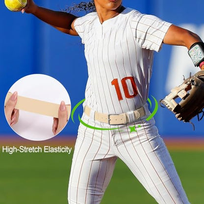 XZQTIVE Baseball Softball Socks and Baseball Softball Belt Combo Set Knee-High Soccer Socks for Kids Youth Adult - color: Cream, size: Adult
