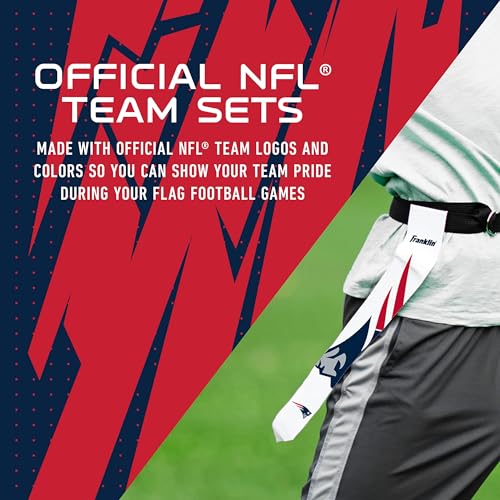 Franklin Sports NFL Team Flag Football Sets - Belts + Flags - Kids + Adults - Fits Up to 36" Waist - NFL Licensed
