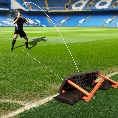 6-in-1 Soccer Rebounder Board - Dual Surface Adjustable Angle Soccer Wall with 6 Training Modes for Passing, Control & Reflex - Portable Soccer Training Equipment with 2 Sandbags for All Players