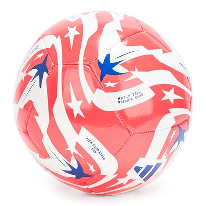 adidas FIFA Club World Cup Club Ball - Inspired Design, Durable Construction, Official Tournament Logo - color: White/Lucid Red/Power Blue/Black/Club, size: 3