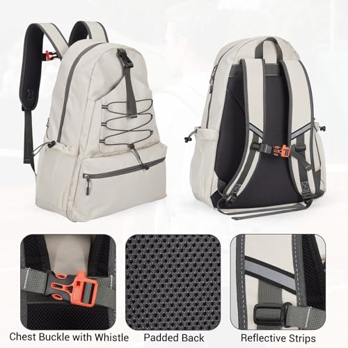 Garvee Tennis Backpack for Men Women, 2 Racket Pickleball Bag with Separate Shoe Compartment, Large Tennis Racket Bag for Racquet Sport Equipment, Beige/Black - color: Beige