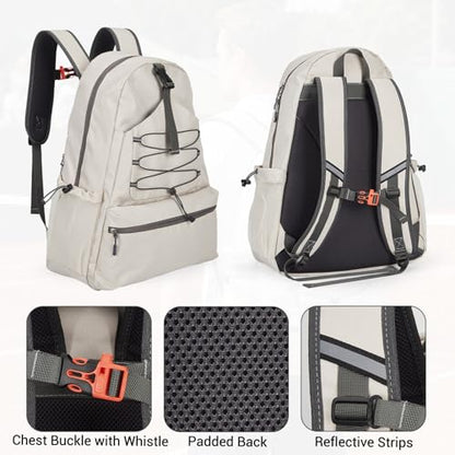 Garvee Tennis Backpack for Men Women, 2 Racket Pickleball Bag with Separate Shoe Compartment, Large Tennis Racket Bag for Racquet Sport Equipment, Beige/Black - color: Beige