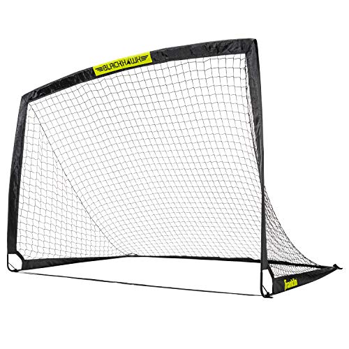 Franklin Sports Blackhawk Backyard Soccer Goal - Portable Pop Up Soccer Nets - Youth + Adult Folding Indoor + Outdoor Goals - Multiple Sizes + Colors - color: Black, style: 6.5' x 3.5'