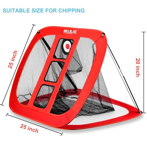 RELILAC Pop Up Golf Chipping Net - Indoor/Outdoor Golfing Target Accessories for Backyard Accuracy and Swing Practice - Gifts for Men, Dad, Husband, Women, Kid, Golfers