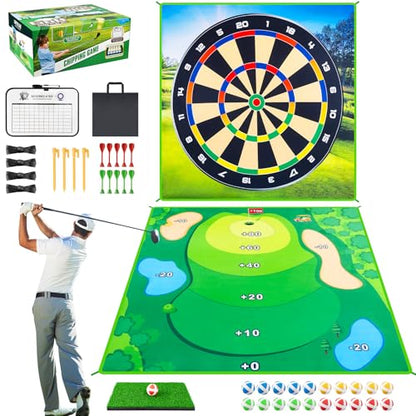 LYDARZ Battle Golf Game Set Chipping Game Practice Mat Games for Backyard Fun and Swing Training, Golf Hitting Mat Play for Golf Parties and Kids Family Activities Outdoor - size: Target Disk Pattern: 5A