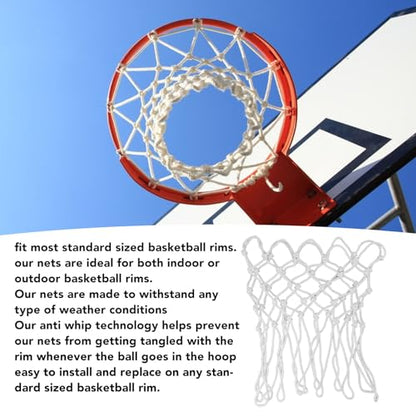 HERCHR Professional Basketball Net Replacement Heavy Duty Basketball Nets in All Weather Anti Whip Fits Standard Indoor Outdoor Rims