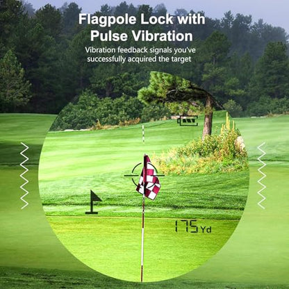 PEAKPULSE Golf Range Finder 650 Yards RangeFinder Golfing High Clarity Display 6X Magnification 0.5 Yard Accuracy Pin Seeker Easy to Use(No Magnet) - color: LE600AG(Slope)