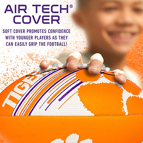 Franklin Sports NCAA Football - Youth Mini Football - 8.5" SPACELACE Easy Grip Texture - Perfect for Kids