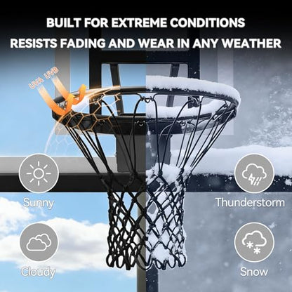 Professional Basketball Net Replacement, Heavy Duty Nylon 12 Loops, All Weather Anti-Whip Basketball Hoop Net Fits Standard Indoor Outdoor Rims, Gift Box Packaging (Net Only)