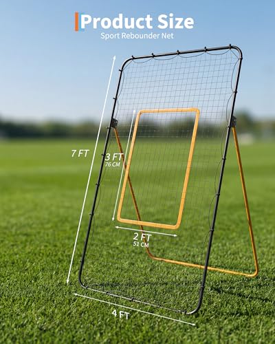GAOMON32FT Volleyball Practice Net Kit - color: Black&Yellow, size: 7 feet by 4 feet