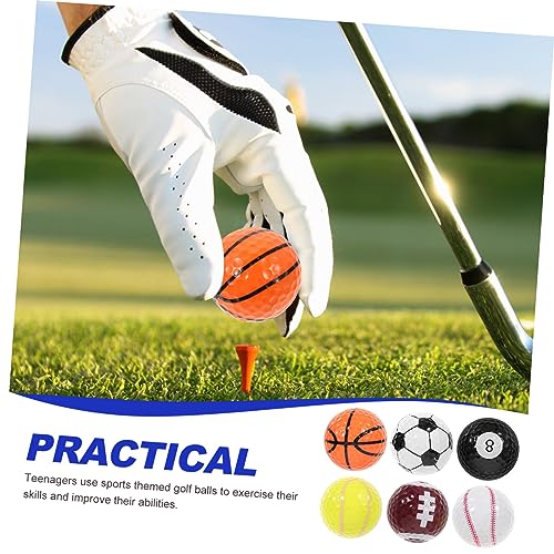 UKCOCO Golf Practice Balls Rubber Training Balls for Golfers Sports Design Resistant to Wear and Impact for Driving Range and Skill Improvement Random Color