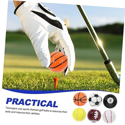 UKCOCO Golf Practice Balls Rubber Training Balls for Golfers Sports Design Resistant to Wear and Impact for Driving Range and Skill Improvement Random Color