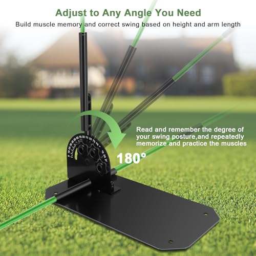 Golf Alignment Stick Holder with Holder Angle Plate,Professional Swing Trainer,Golf Swing Plane Trainer Aid for Aiming Putting Swing,Golf Teaching, Multi-Functional for All Levels of Golfer