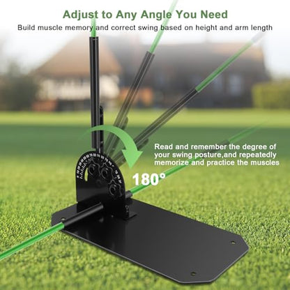 Golf Alignment Stick Holder with Holder Angle Plate,Professional Swing Trainer,Golf Swing Plane Trainer Aid for Aiming Putting Swing,Golf Teaching, Multi-Functional for All Levels of Golfer