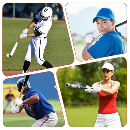 HANDLANDY Baseball Batting Gloves for Adult Youth, Grip Breathable Softball Batting Gloves Fit Men Kids Boys Girls - color: Pearl White-Adult, size: Adult X-Large