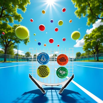 4 Pcs Spicy/Aggressive Reminder to Keep You On Your Tennis Game- Tennis Vibration Dampener,Racket Dampener to Reduce Vibration,Relieve Symptoms of Injury,The Best Tennis Gift for Every Player and Team