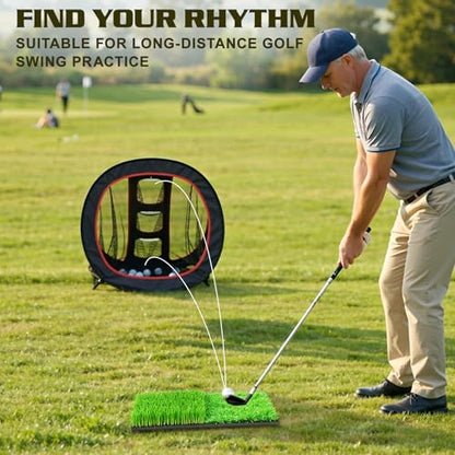 MoKo Pop Up Golf Chipping Net, Double-Sided Chipping Net for Chipping Accuracy Training with Sturdy Structure, Professional Golf Practice Net for Indoor and Outdoor Training