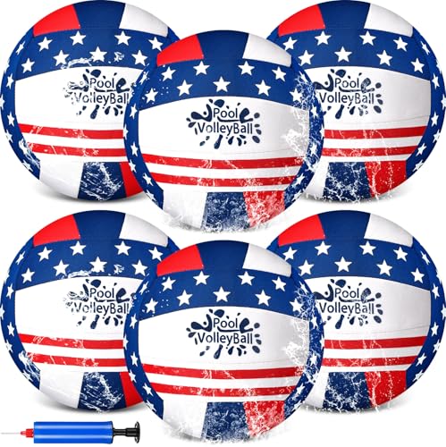 Honoson Pool Water Volleyball Size 5 Inflatable Waterproof Swimming Volleyball Soft Neoprene Water Balls with Pump for Outdoor Beach Pool Outdoor