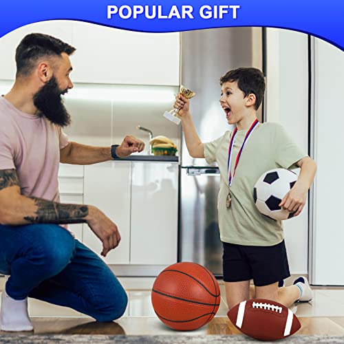 Libima 3 Pcs Sports Ball Set for Kids Teens Include Official Size Basketball Soccer Football with Pump and Carry Bag Training Practice Sport Back to School Gift