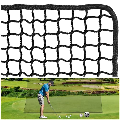 Golf Practice Net, 10Ft/15Ft/20Ft Golf Hitting Nets Heavy Duty Nylon Golf Netting for Garage Backyard - size: 10 x 10 Ft