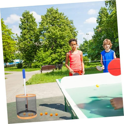 ABOOFAN Table Tennis Ball Picker with Telescopic Handle Portable Pingpong Ball Retrieval Net Durable Synthetic Fiber Construction for Efficient Training and Easy Storage