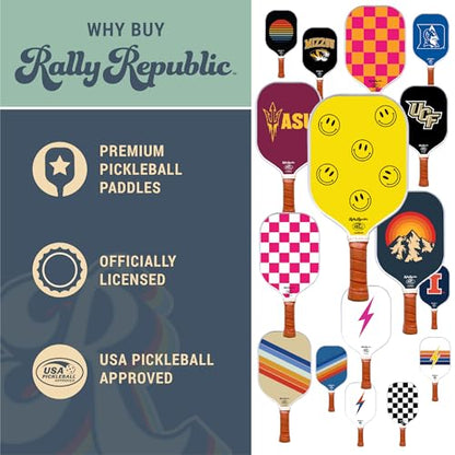 Officially Licensed Pickleball Paddle - USA Pickleball Association Approved Racket - Lightweight Honeycomb Core, Carbon Fiber Exterior, Premium Leather Grip for Comfort