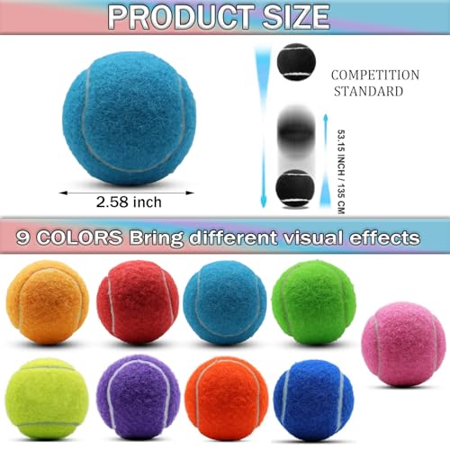 SHYUJAJIE Tennis Balls, 20 Pack Training Tennis Balls,High Elasticity Practice Tennis for Beginner, Exercise Playing Balls for Pet Dog - color: Light Blue