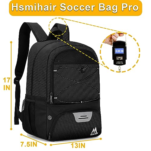 Hsmihair Soccer Bag-Soccer Backpack&Backpack for & Football Volleyball & Basketball,with Ball Compartment and Separate Cleat