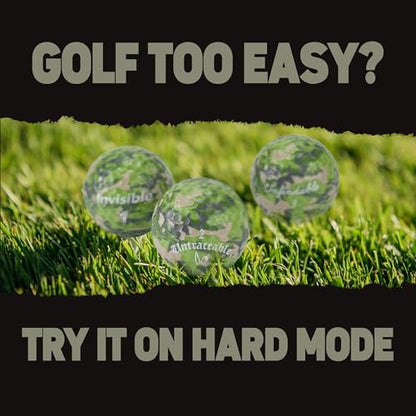 Shanker Camo Golf Balls – Funny Camouflage Prank Gift with Sayings (3-Pack) – The #1 Challenge in Golf – Novelty Gift for Golfers