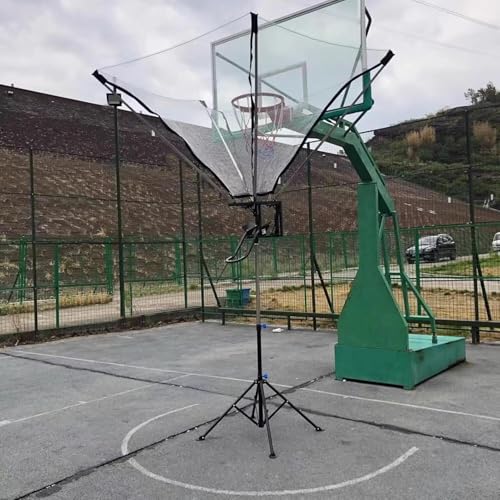 Basketball Practice Network Basketball Return Attachment for Pole Basketball Hoops, Free Standing Basketball Equipment for Shooting/Dribbling Drills, Rebounder