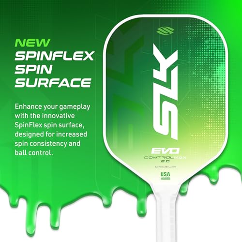 2024 Selkirk SLK Evo Control XL Pickleball Paddle & Selkirk Pro S1 Ball | Carbon Fiber Pickleball | Rev-Core Power Polymer Core Core | 38 Hole Design | 12 Outdoor Pickleball Balls